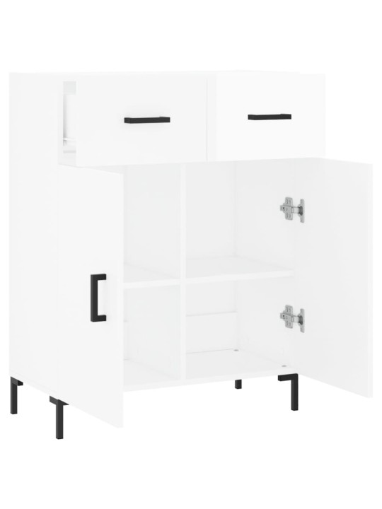 Příborník bílý s vysokým leskem 69,5x34x90 cm kompozitní dřevo