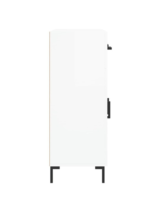 Příborník bílý s vysokým leskem 69,5x34x90 cm kompozitní dřevo