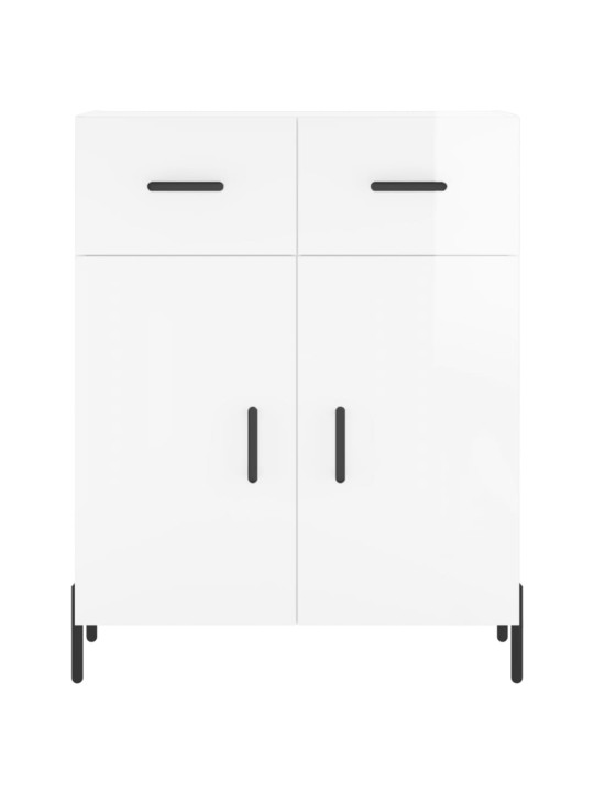 Příborník bílý s vysokým leskem 69,5x34x90 cm kompozitní dřevo
