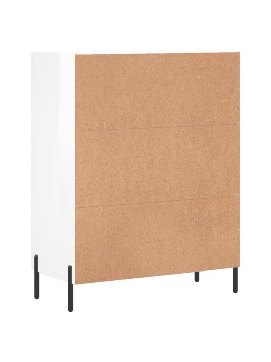 Příborník bílý s vysokým leskem 69,5x34x90 cm kompozitní dřevo
