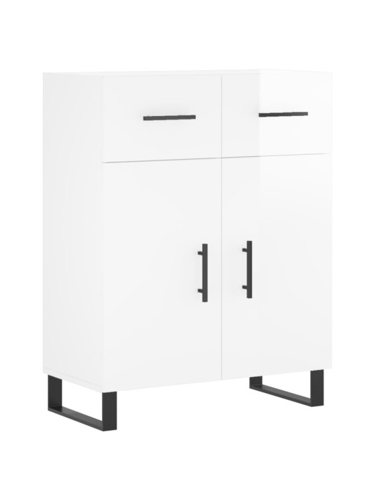 Příborník bílý s vysokým leskem 69,5x34x90 cm kompozitní dřevo