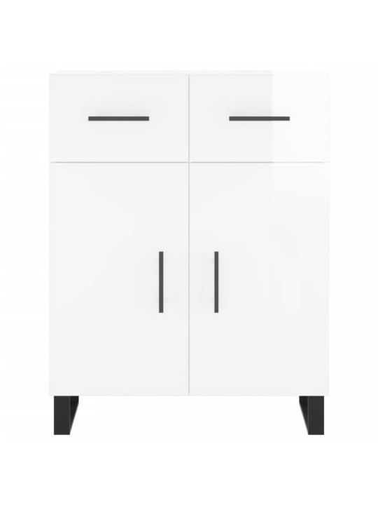 Příborník bílý s vysokým leskem 69,5x34x90 cm kompozitní dřevo