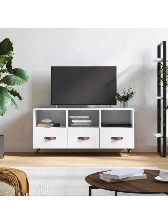 TV skříňka bílá 102 x 36 x 50 cm kompozitní dřevo