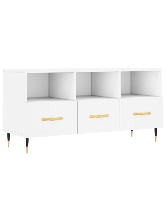 TV skříňka bílá 102 x 36 x 50 cm kompozitní dřevo