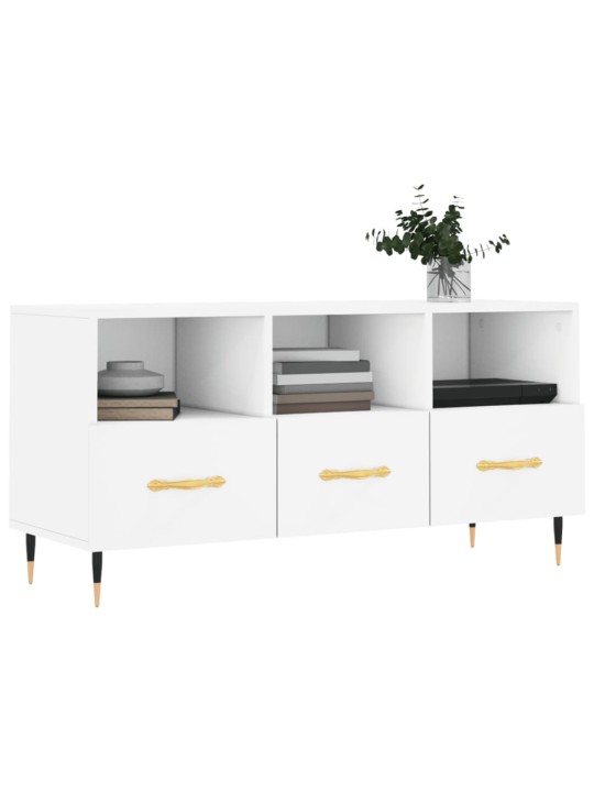 TV skříňka bílá 102 x 36 x 50 cm kompozitní dřevo