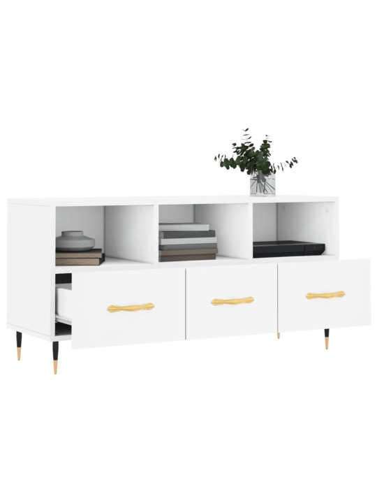 TV skříňka bílá 102 x 36 x 50 cm kompozitní dřevo