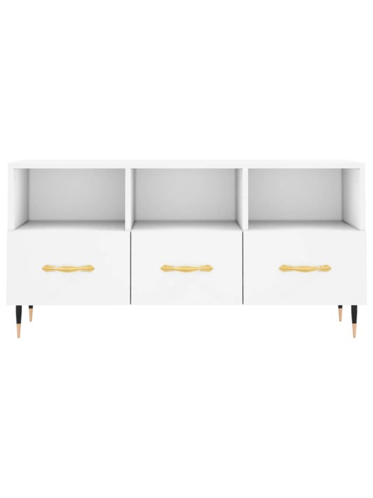 TV skříňka bílá 102 x 36 x 50 cm kompozitní dřevo