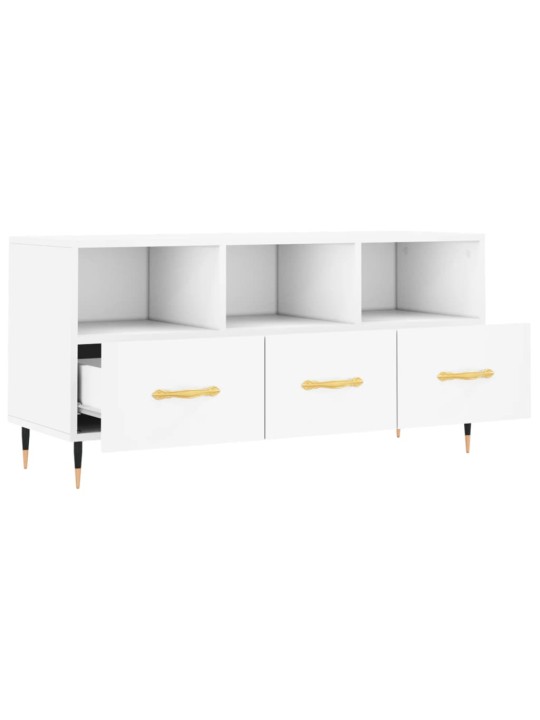 TV skříňka bílá 102 x 36 x 50 cm kompozitní dřevo