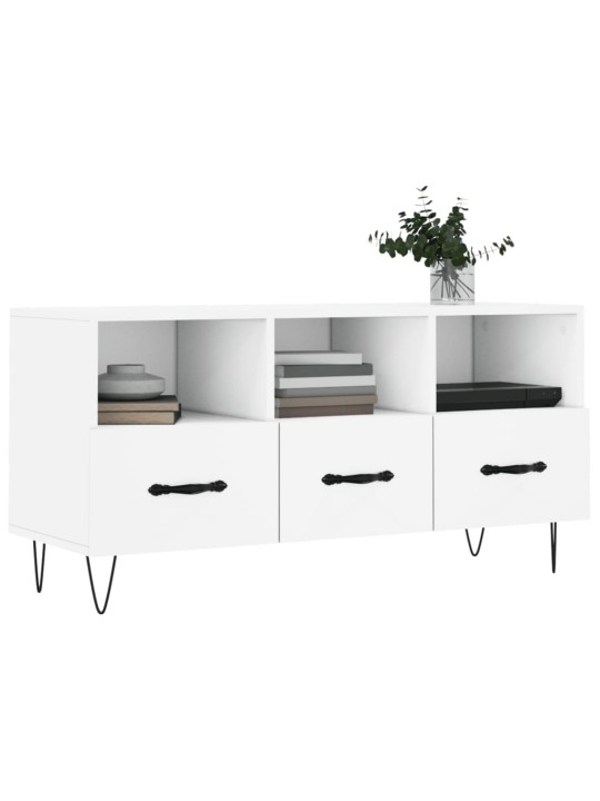 TV skříňka bílá 102 x 36 x 50 cm kompozitní dřevo