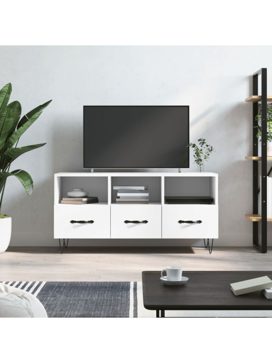 TV skříňka bílá 102 x 36 x 50 cm kompozitní dřevo