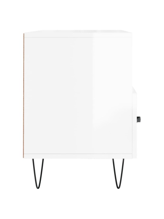 TV skříňka bílá s vysokým leskem 102x36x50 cm kompozitní dřevo