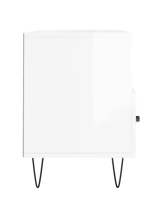 TV skříňka bílá s vysokým leskem 102x36x50 cm kompozitní dřevo