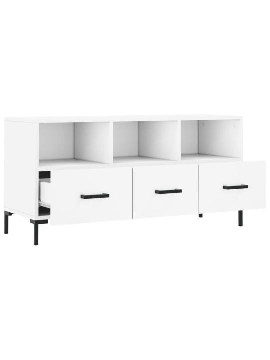 TV skříňka bílá 102 x 36 x 50 cm kompozitní dřevo