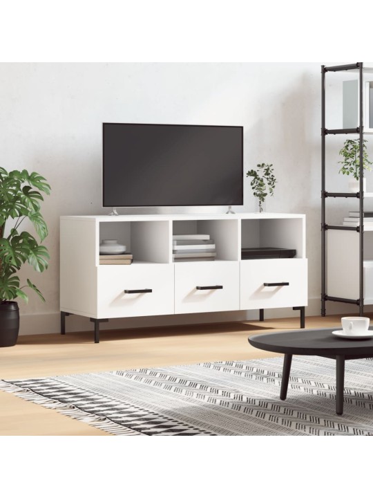 TV skříňka bílá 102 x 36 x 50 cm kompozitní dřevo