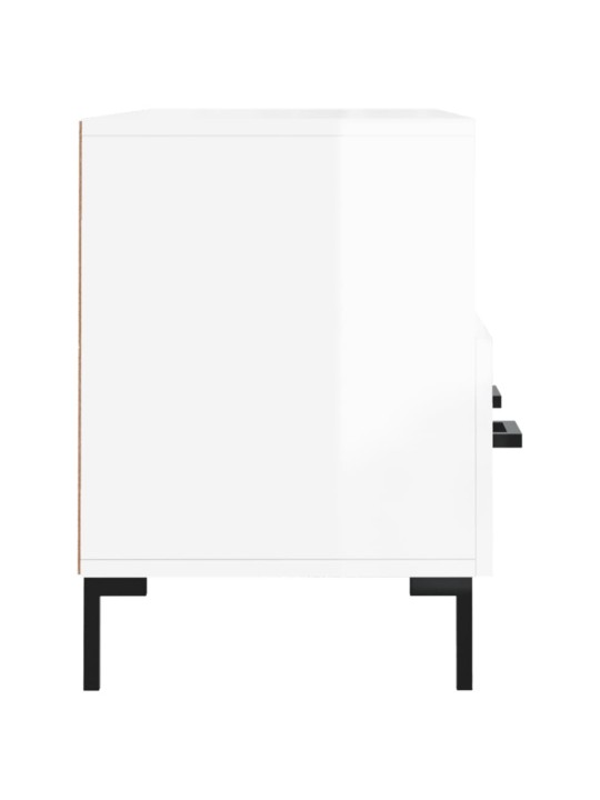 TV skříňka bílá s vysokým leskem 102x36x50 cm kompozitní dřevo
