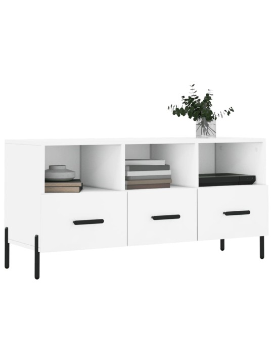 TV skříňka bílá 102 x 36 x 50 cm kompozitní dřevo