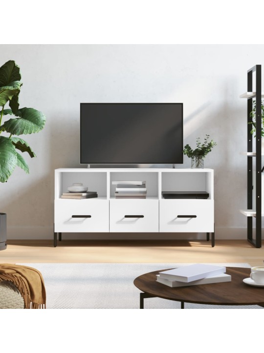 TV skříňka bílá 102 x 36 x 50 cm kompozitní dřevo