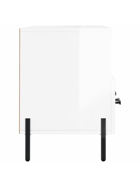 TV skříňka bílá s vysokým leskem 102x36x50 cm kompozitní dřevo