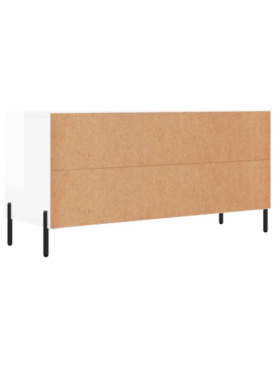TV skříňka bílá s vysokým leskem 102x36x50 cm kompozitní dřevo