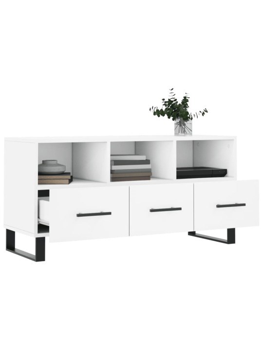 TV skříňka bílá 102 x 36 x 50 cm kompozitní dřevo