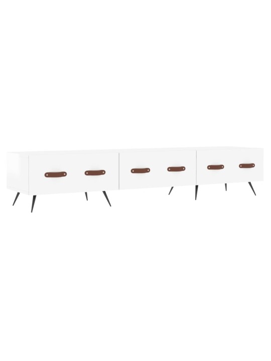 TV skříňka bílá s vysokým leskem 150x36x30 cm kompozitní dřevo