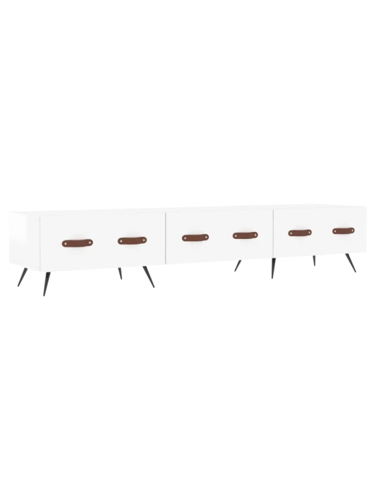 TV skříňka bílá s vysokým leskem 150x36x30 cm kompozitní dřevo