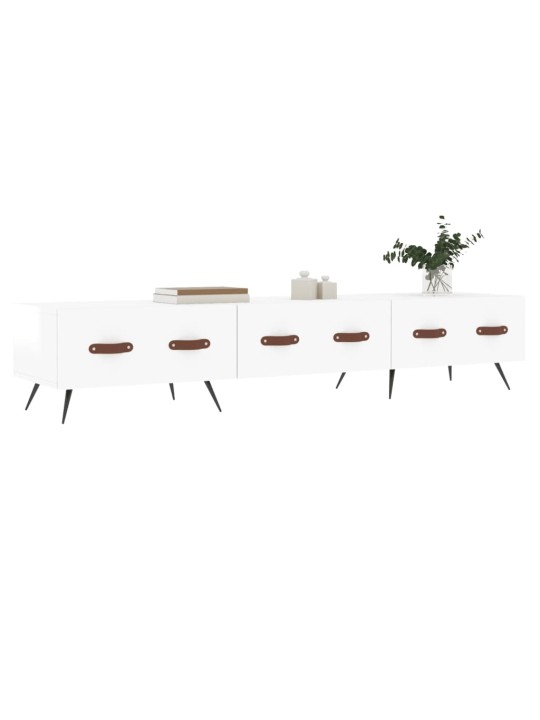 TV skříňka bílá s vysokým leskem 150x36x30 cm kompozitní dřevo