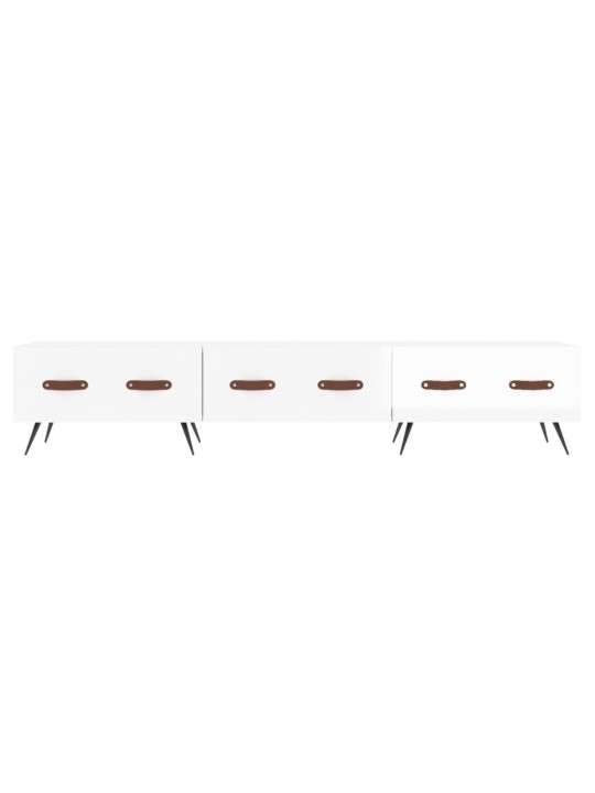TV skříňka bílá s vysokým leskem 150x36x30 cm kompozitní dřevo
