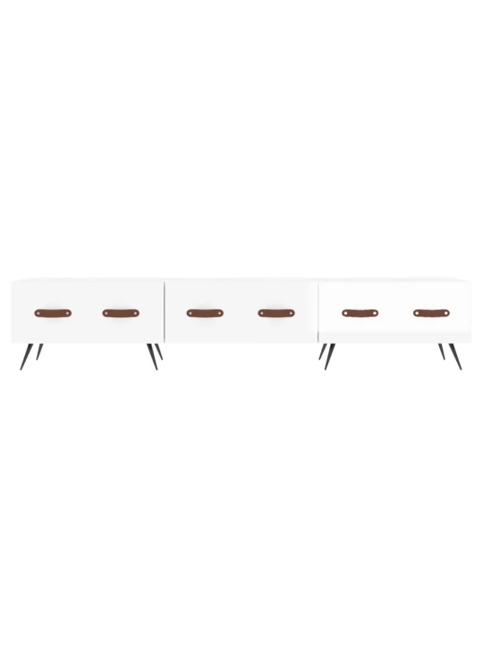 TV skříňka bílá s vysokým leskem 150x36x30 cm kompozitní dřevo