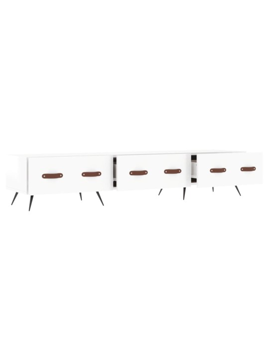 TV skříňka bílá s vysokým leskem 150x36x30 cm kompozitní dřevo