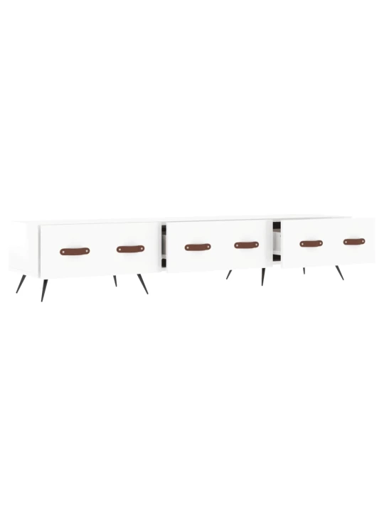 TV skříňka bílá s vysokým leskem 150x36x30 cm kompozitní dřevo