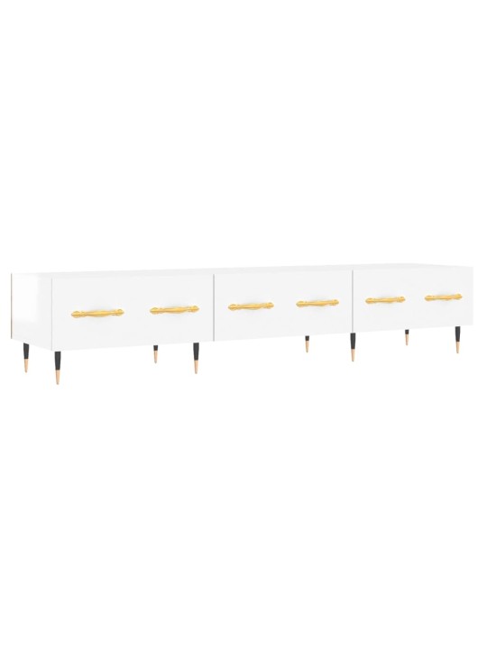 TV skříňka bílá s vysokým leskem 150x36x30 cm kompozitní dřevo