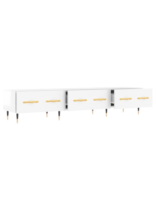 TV skříňka bílá s vysokým leskem 150x36x30 cm kompozitní dřevo