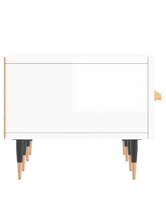 TV skříňka bílá s vysokým leskem 150x36x30 cm kompozitní dřevo