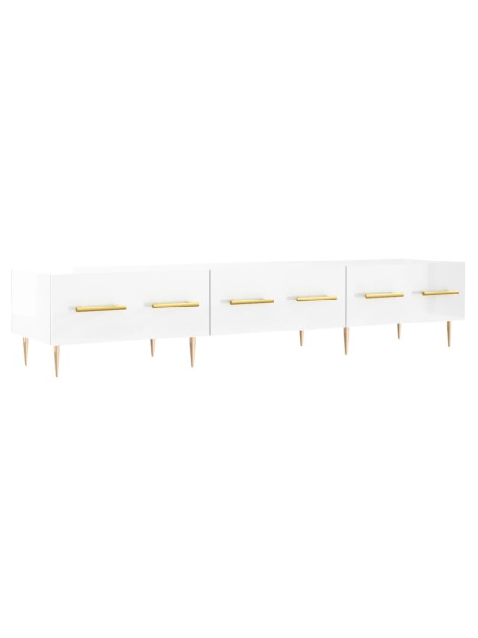 TV skříňka bílá s vysokým leskem 150x36x30 cm kompozitní dřevo