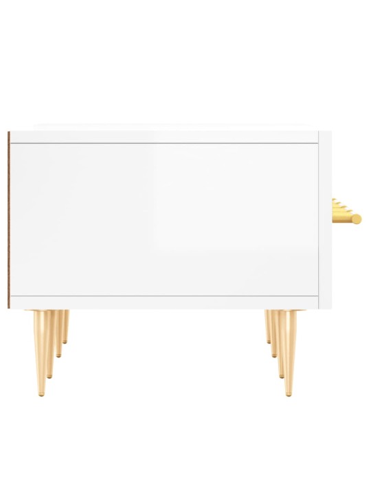 TV skříňka bílá s vysokým leskem 150x36x30 cm kompozitní dřevo