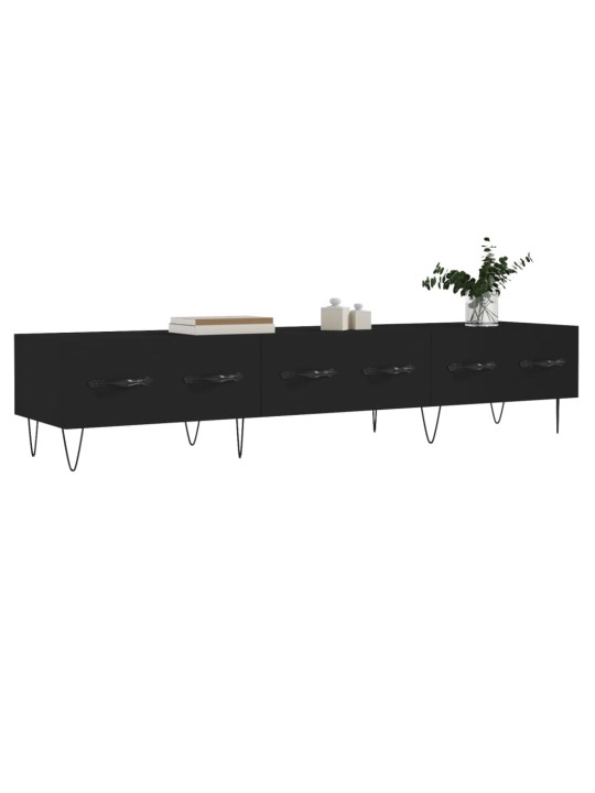 TV skříňka černá 150 x 36 x 30 cm kompozitní dřevo