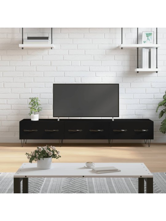 TV skříňka černá 150 x 36 x 30 cm kompozitní dřevo