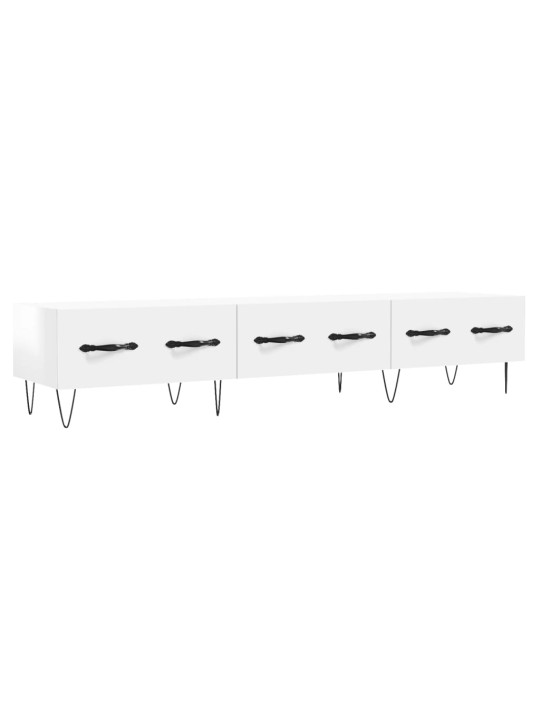 TV skříňka bílá s vysokým leskem 150x36x30 cm kompozitní dřevo