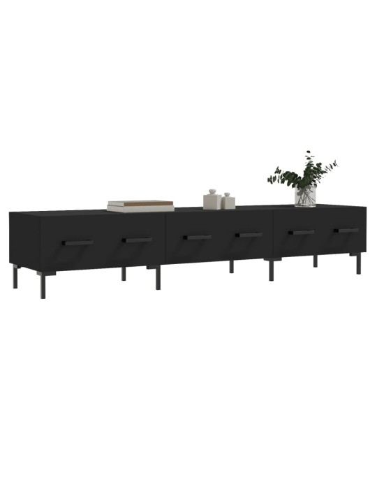 TV skříňka černá 150 x 36 x 30 cm kompozitní dřevo
