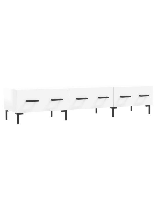 TV skříňka bílá s vysokým leskem 150x36x30 cm kompozitní dřevo