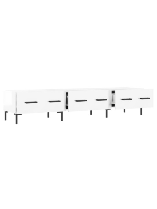 TV skříňka bílá s vysokým leskem 150x36x30 cm kompozitní dřevo