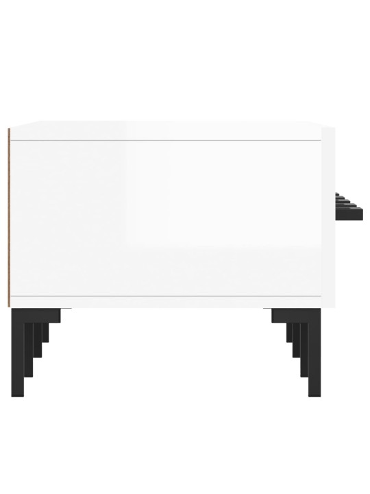 TV skříňka bílá s vysokým leskem 150x36x30 cm kompozitní dřevo