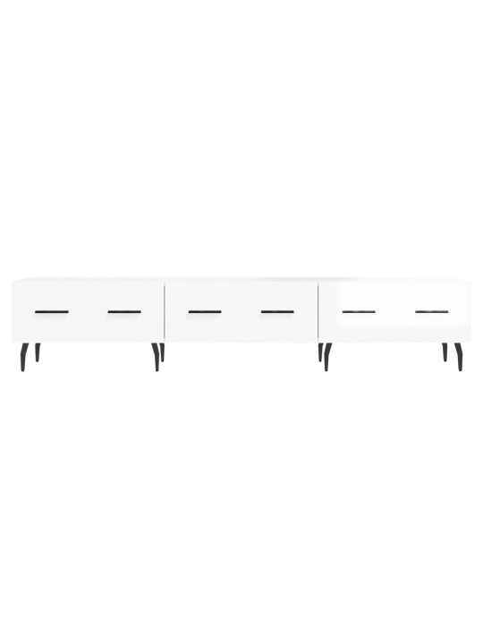 TV skříňka bílá s vysokým leskem 150x36x30 cm kompozitní dřevo