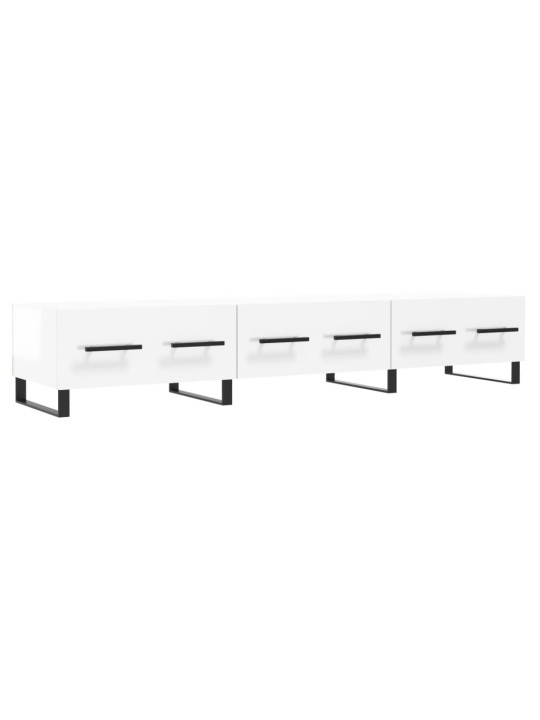 TV skříňka bílá s vysokým leskem 150x36x30 cm kompozitní dřevo