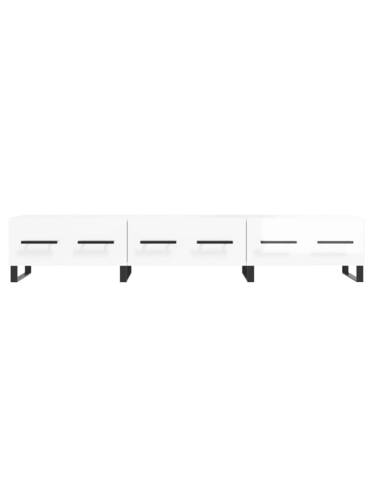 TV skříňka bílá s vysokým leskem 150x36x30 cm kompozitní dřevo