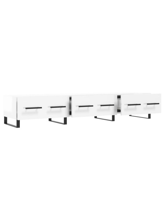 TV skříňka bílá s vysokým leskem 150x36x30 cm kompozitní dřevo