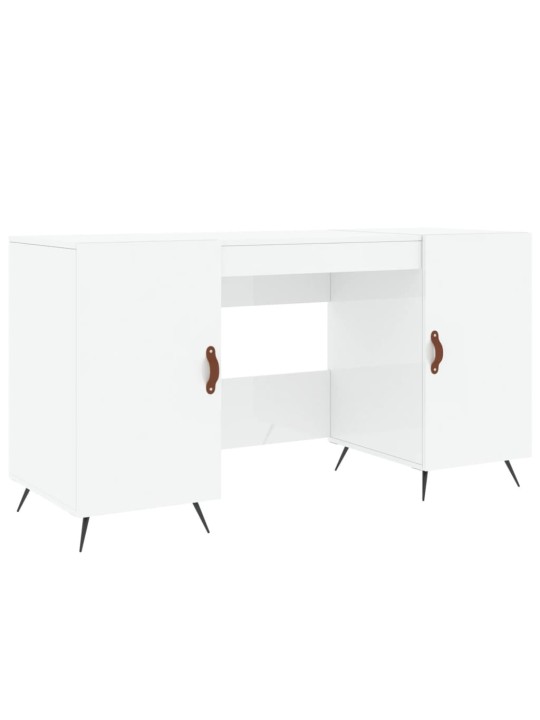 Psací stůl bílý s vysokým leskem 140x50x75 cm kompozitní dřevo