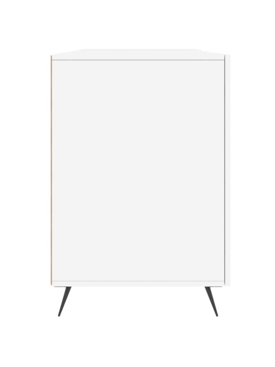 Psací stůl bílý s vysokým leskem 140x50x75 cm kompozitní dřevo