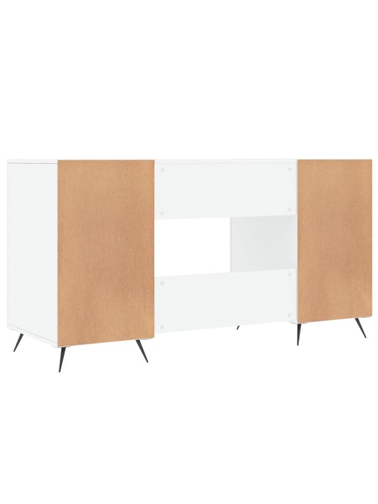 Psací stůl bílý s vysokým leskem 140x50x75 cm kompozitní dřevo